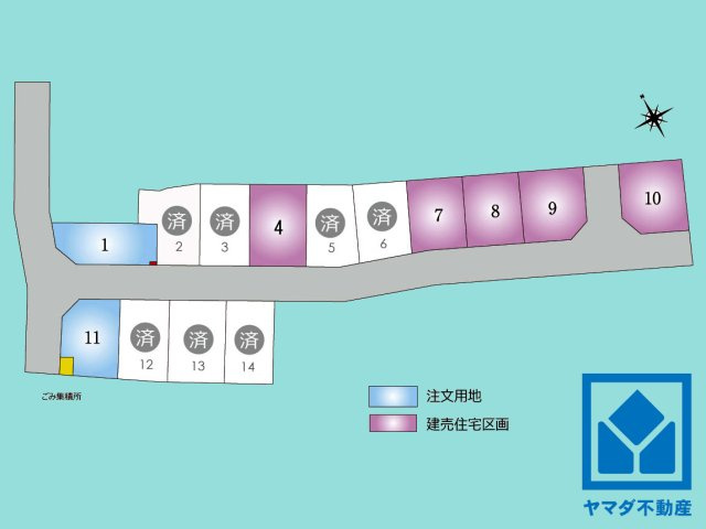 大津市坂本２丁目　7号地の区画図