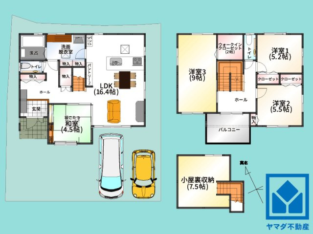 大津市月輪３丁目　2期　1号地の間取り