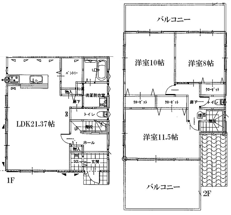 LDK21帖以上アリ　眺望良好　西朝霧丘全6区画　B号地の間取り