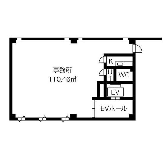 【間取り】 | 八興第2センタービル【　名古屋の貸事務所・貸オフィス　】 