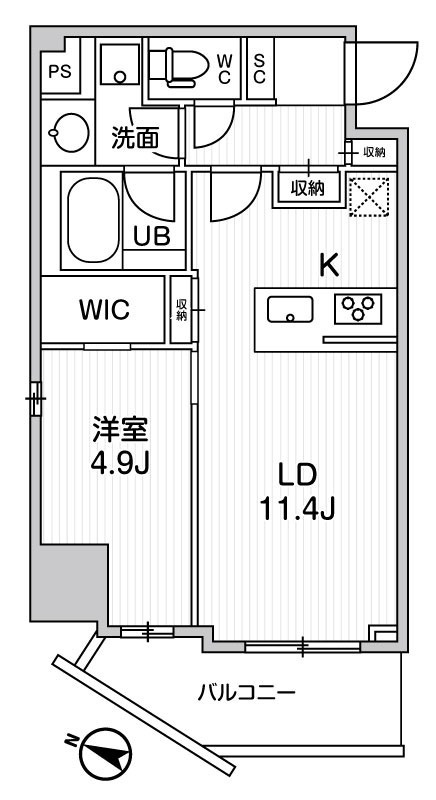 シーズンフラッツ押上の間取り