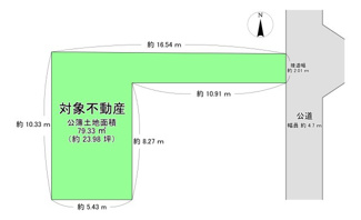 【土地図】 | 高槻市寿町2丁目　売土地 | 土地面積79.33㎡（約23.98坪）
