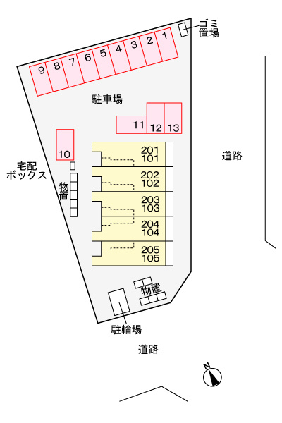 アッシュⅤの駐車場|駐車場