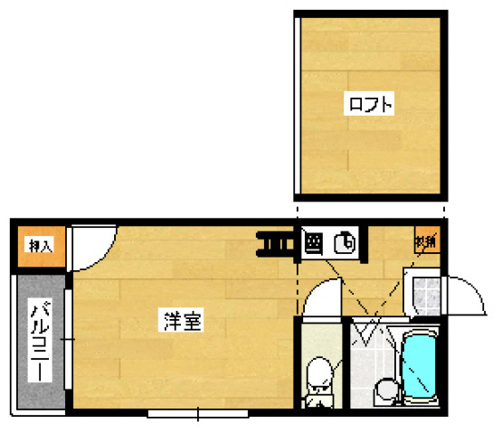 【間取り】 | リュミエール箱崎宮前A | 現況優先。