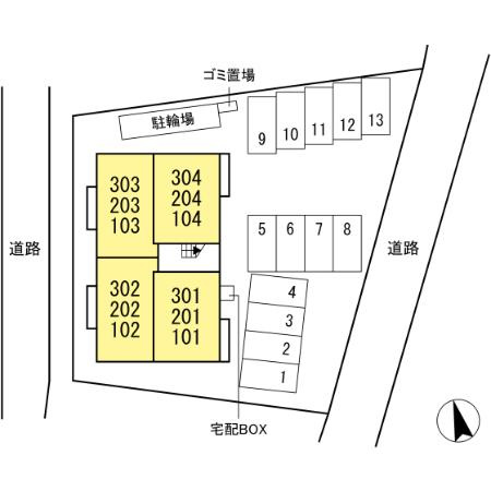 グレイス　寺家の区画図