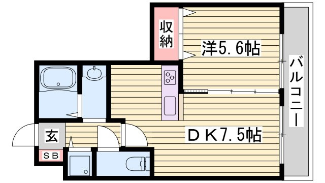 パークハイム参番館　Ａ棟の間取り