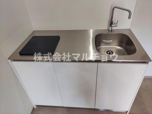 enハイツのキッチン|コンパクトなキッチンで掃除もラクラク