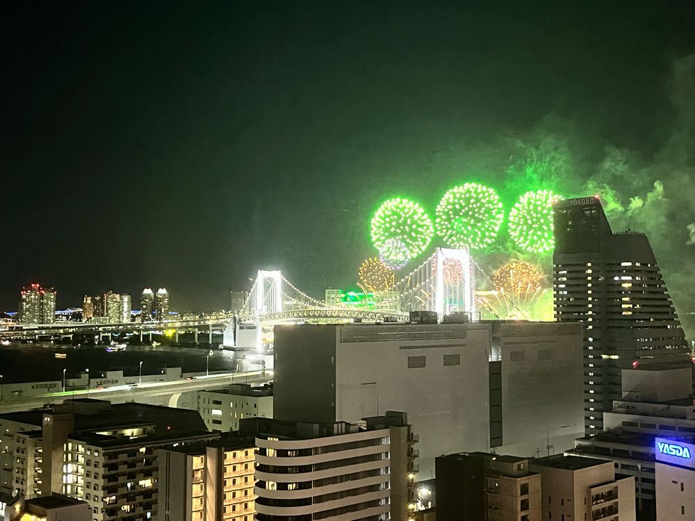 パークタワー芝浦ベイワード　オーシャンウイングの展望|2024年6月にお台場で開催されたイベントの花火の様子※不定期開催のイベントのため今後も同様の花火が鑑賞できる保証はありません。