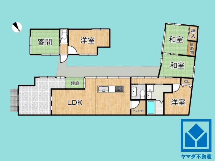 宇治市木幡平尾の間取り