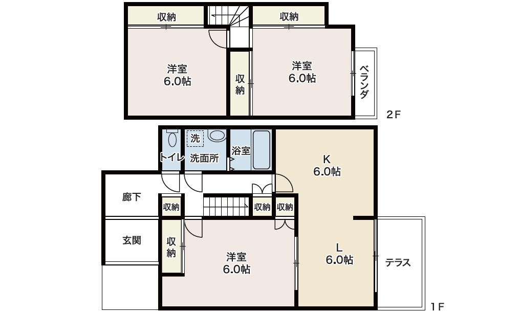 安芸郡熊野町呉地5丁目　中古一戸建て(JS)の間取り
