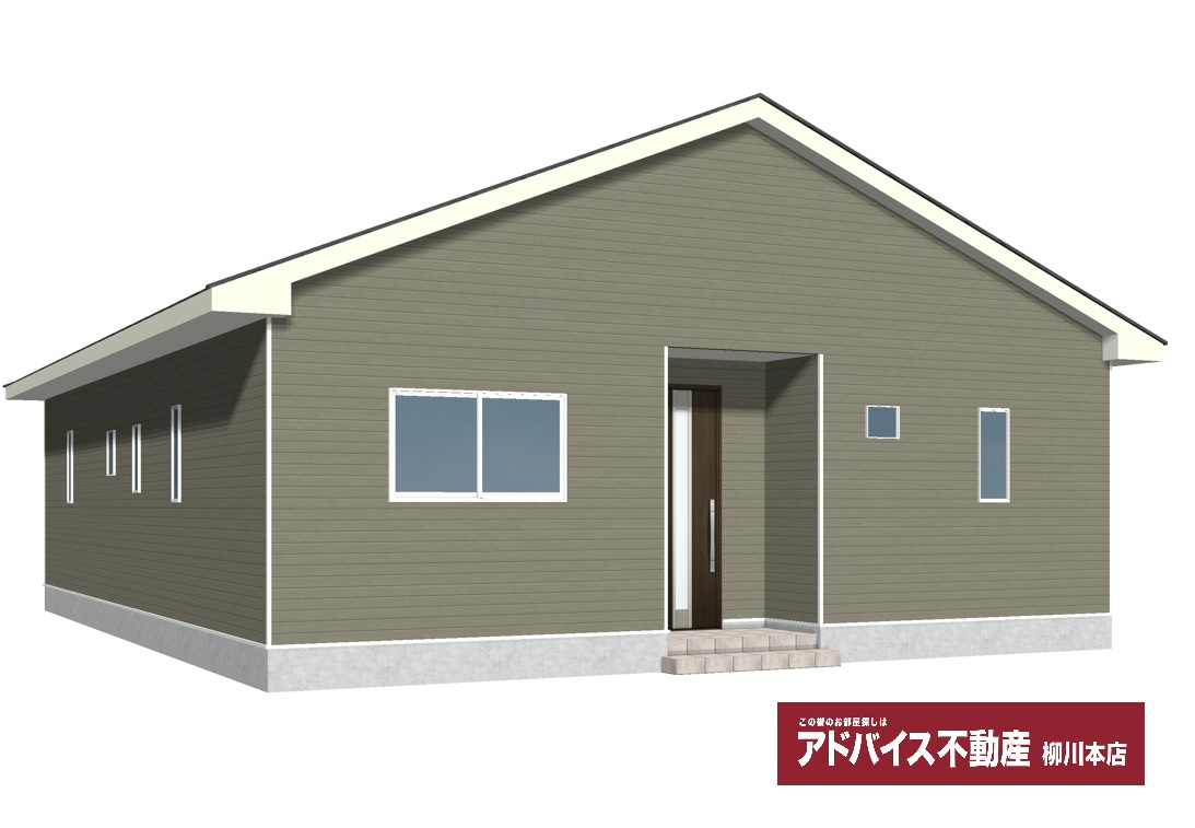 柳川市常盤町の新築一戸建の外観パース|完成予定パース
