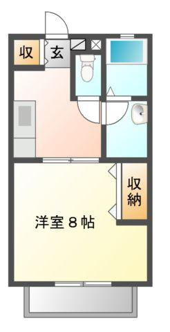 Ｓ.Ｔ.Ｖｉｌｌａ ＴＳＵＳＨＩＭＡ　Ｃの間取り