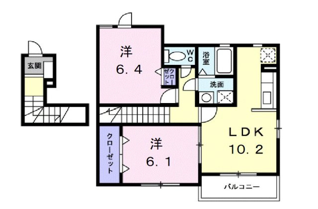 ドゥメゾンＣの間取り|間取図
