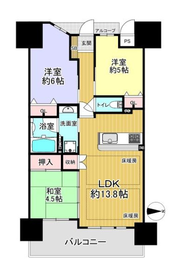 【間取り】 | グランアッシュ寝屋川シティマークノースリッジ