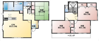 【間取り】 | 千葉市稲毛区稲毛町　中古一戸建て　JR総武線『稲毛駅』 | 4LDK　収納豊富な物件です