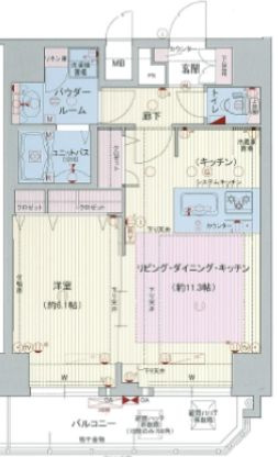 プレサンス心斎橋ラヴィの間取り