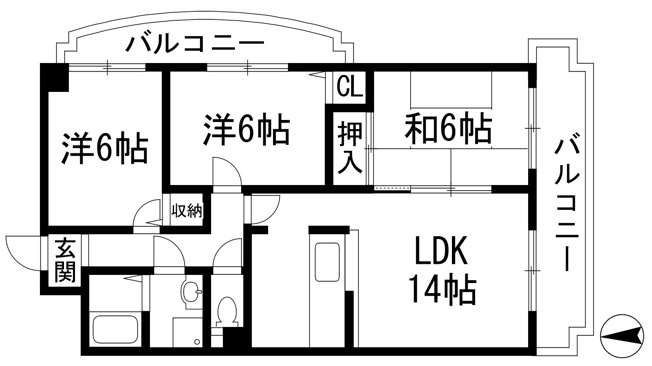 【間取り】 | ロイヤルシャトー門戸