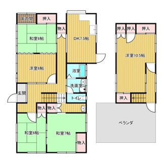 【間取り】 | 洲本市津田一戸建 | 図面と現況が異なる場合は現況優先です。