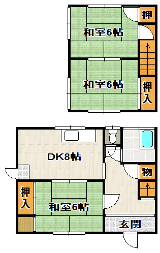 小林3丁目阪本貸家の間取り