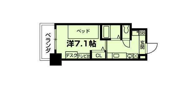 カレッジコート京都鴨川の区画図|代表的な間取りです。