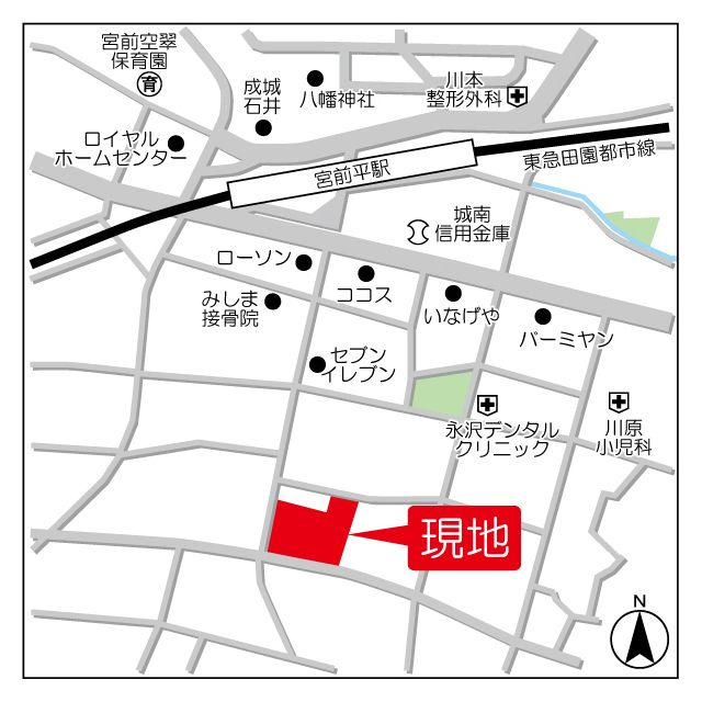 ハルシオンプレイスF棟の地図