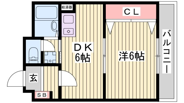 ファーストイン夢前川駅前の間取り