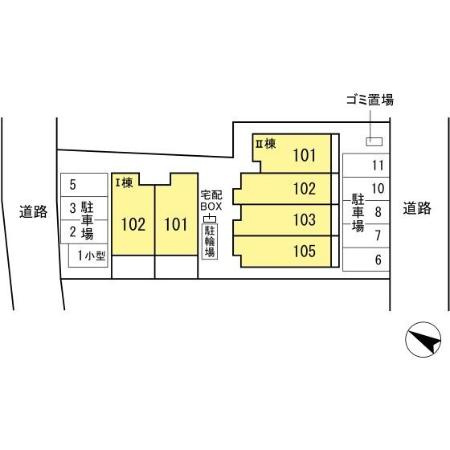 WESTエヴ Ⅱの区画図