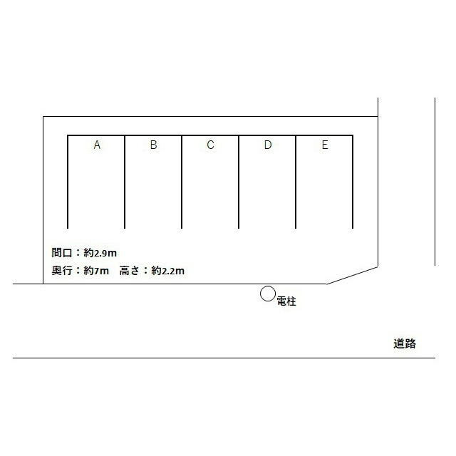 岐阜市上芥見の駐車場の間取り