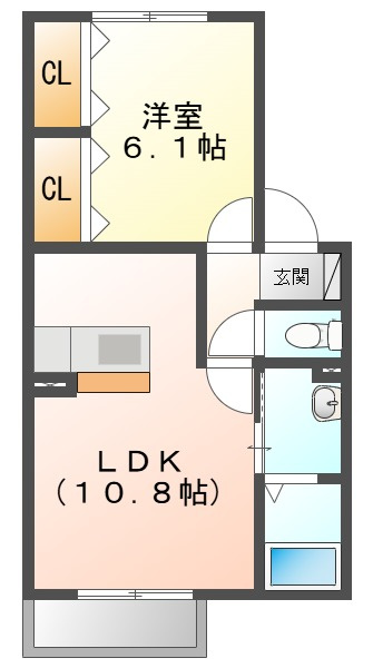 コーポレーヴ倉富の間取り