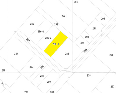 【土地図】 | 中郷3丁目戸建て