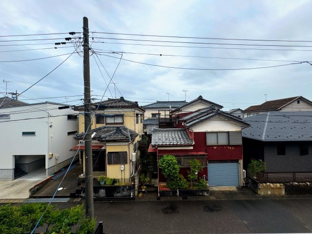 中央区弁天橋通２丁目　中古戸建の前面道路含む現地写真|2階からの眺望です。