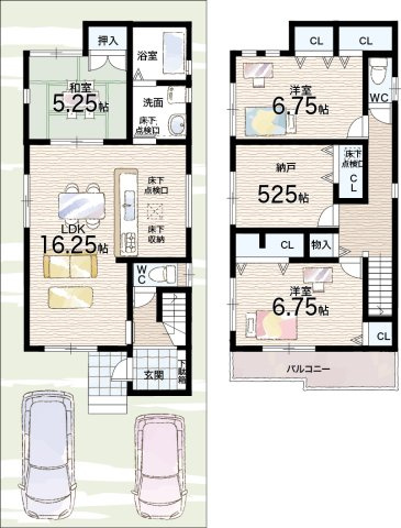 25(土)26(日)29(祝)現地説明会　堺市美原区平尾　限定1邸の間取り