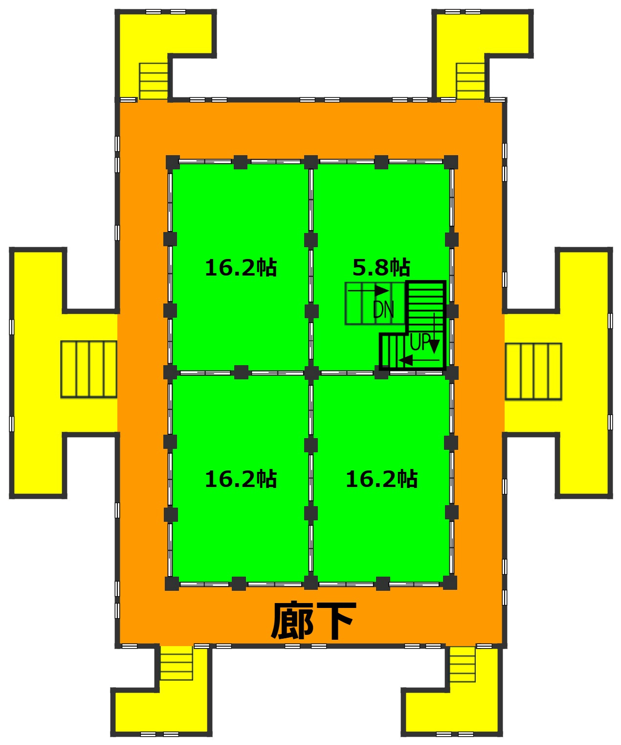 【※ご注意】こちらは冗談の紹介文です。実際には名古屋城には住めません！の間取り|4階