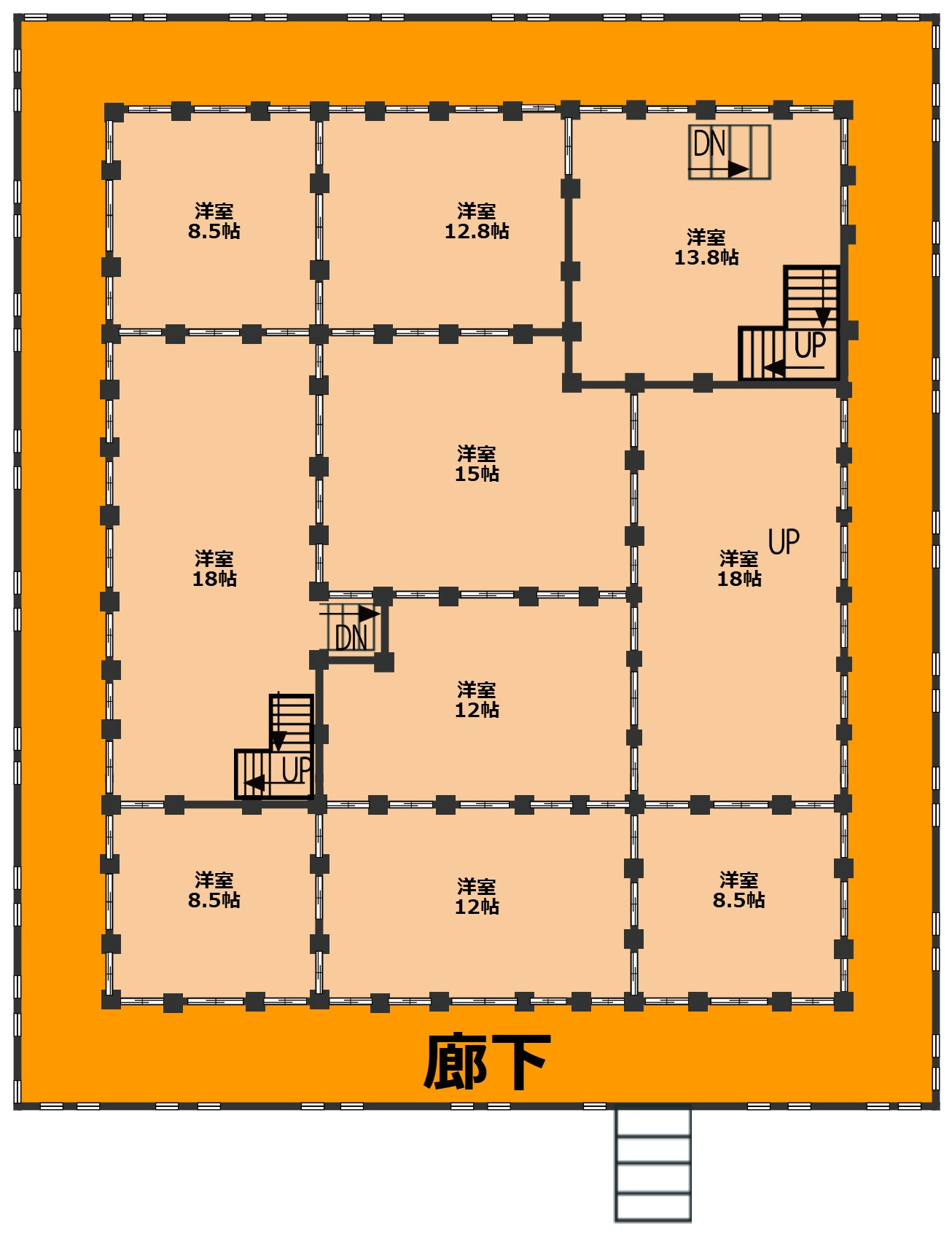 【※ご注意】こちらは冗談の紹介文です。実際には名古屋城には住めません！の間取り|1階