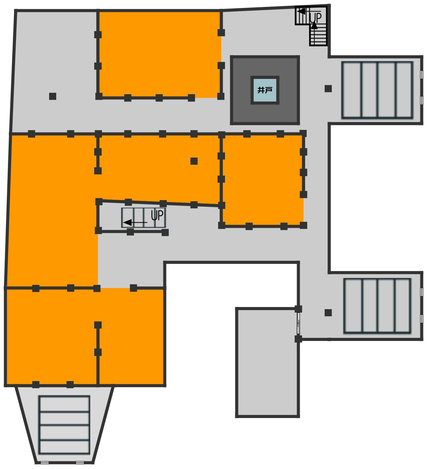 【※ご注意】こちらは冗談の紹介文です。実際には名古屋城には住めません！の間取り|地下1階