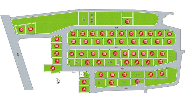 甲賀市水口町西林口第2期　新築一戸建ての区画図|前面道路６ｍ