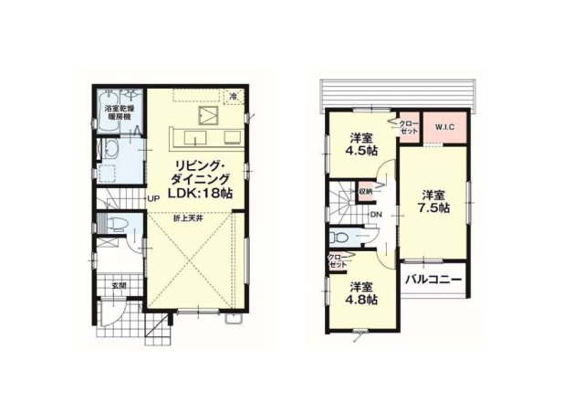 【間取り】 | 【2期】武岡（1号棟）