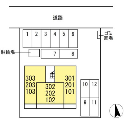 【区画図】 | アクシス | 駐車場配置図