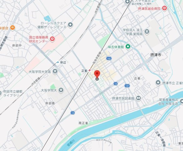 シューンハイム正雀の地図