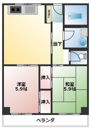 グリーンフル小雑賀の間取り