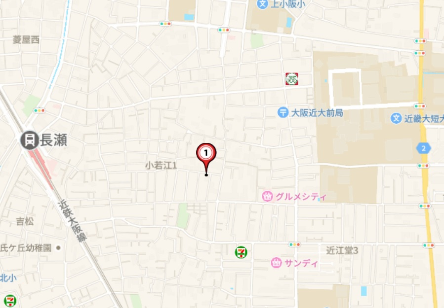 ピュアリス長瀬の地図