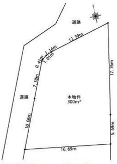 【土地図】 | 坂戸市紺屋　建築条件なし売地　東武東上線『鶴ヶ島駅』48分　【三芳野小学区】