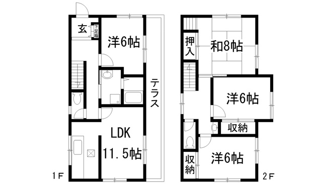 【間取り】 | グロース甲陽園ヴィラE