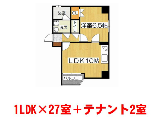 【間取り】 | 山科区東野百拍子町　中古マンション一棟（賃貸オーナーチェンジ）