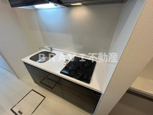 CUOREのキッチン|コンパクトなキッチンで掃除もラクラク