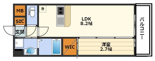 セレニテ天六ミラクの間取り