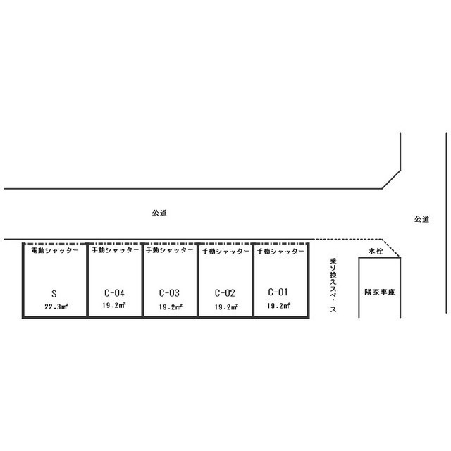 安八郡神戸町大字神戸の倉庫の間取り