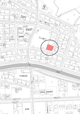 土地　北山3丁目の地図