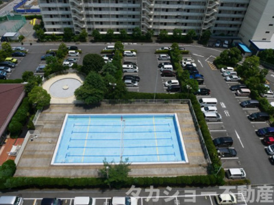 【展望】 | 東建検見川マンション　A棟 | 眼下には敷地内プールが!