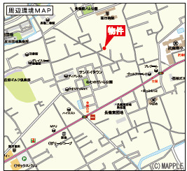 仲介手数料不要　リナージュ東区長嶺東23-1期【託麻南小・長嶺中】の地図|カーナビ➡熊本市東区長嶺東2丁目11-27